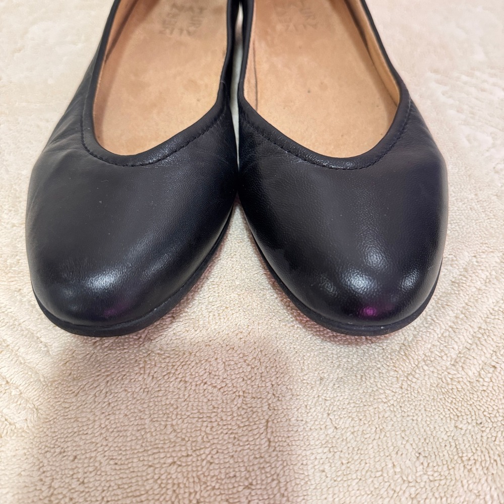 Naturalizer Women Black Leather Ballet Flats Slip On Shoes Size 8 M - Picture 4 of 9
